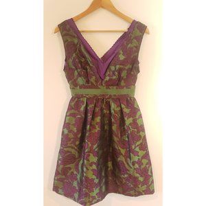Floral brocade dress